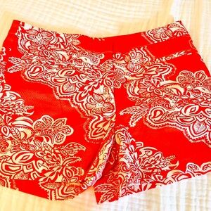 Willi Smith‎ High Waist Orange paisley Shorts 6